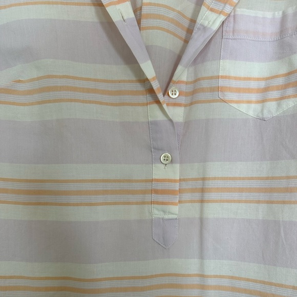 J. Crew Popover Striped Collared Shirt - Size 4 - Picture 4 of 5